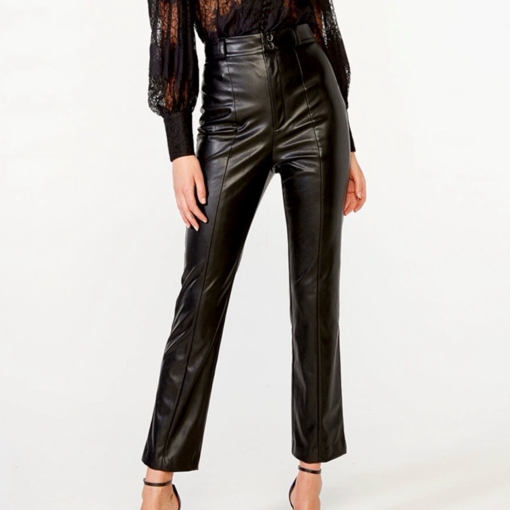 Bardot Polly Vegan Leather Pant in Black